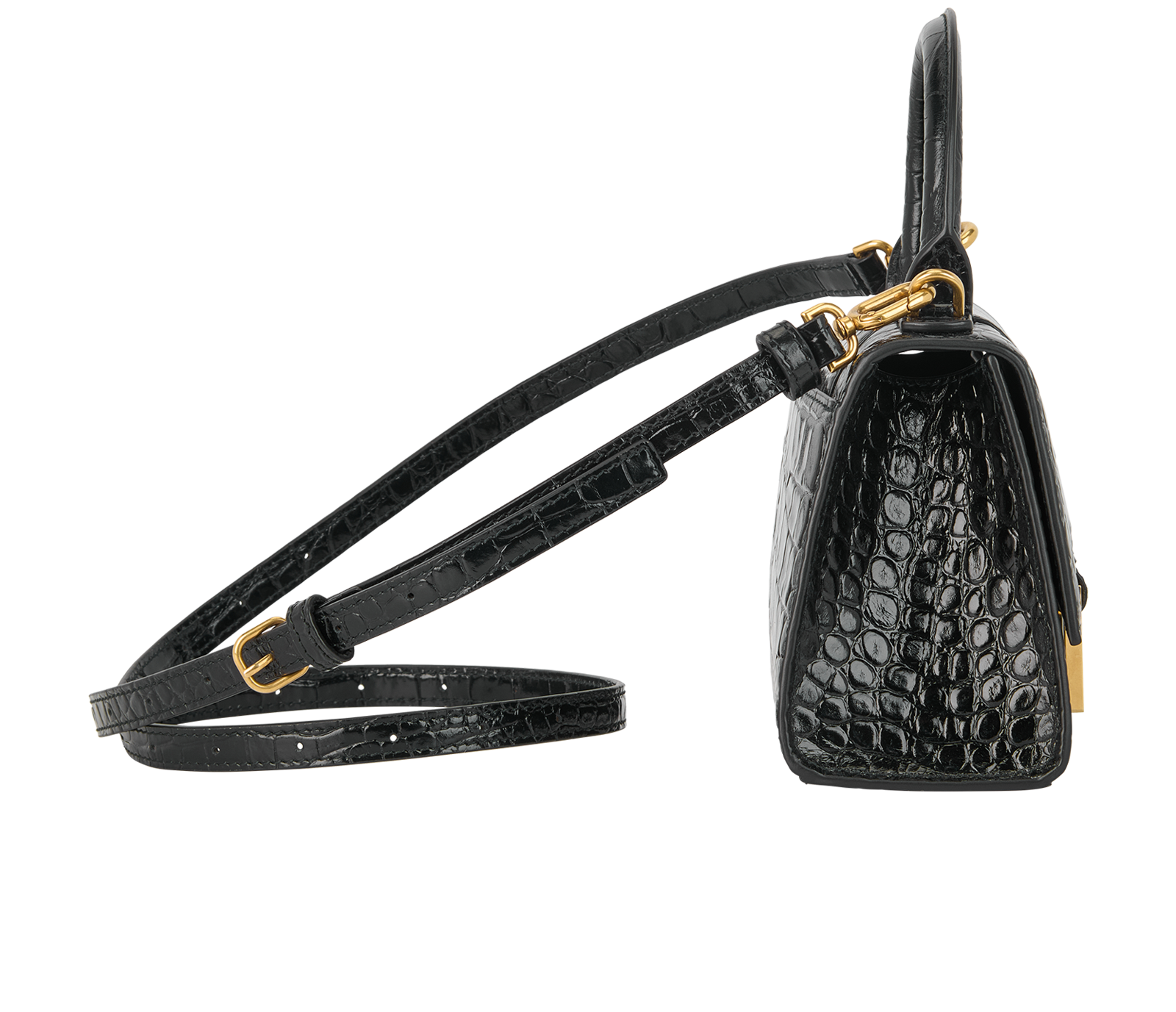 Hourglass, &pound;795, Handbags, Black, Leather, Side view